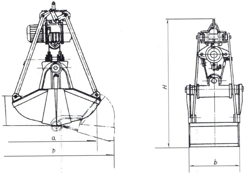 U型電動(dòng)馬達(dá)抓斗、馬達(dá)抓斗型號(hào)、規(guī)格、參數(shù)、價(jià)格
